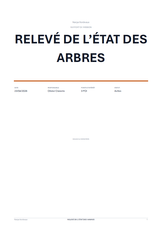 TopAssist — export Word du rapport de mission, page 1