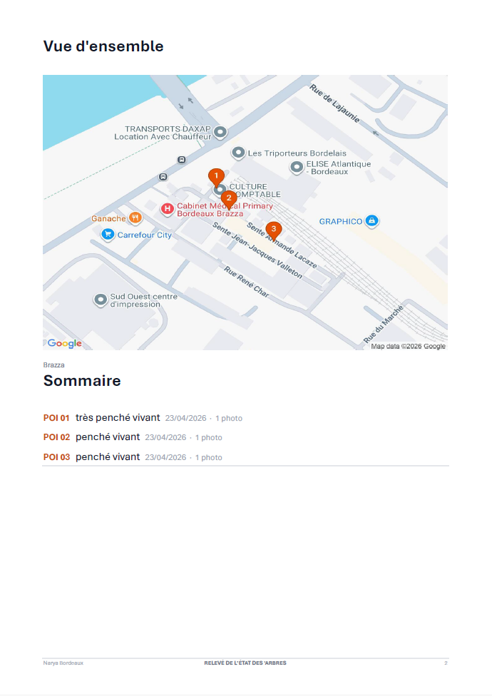 TopAssist — export Word du rapport de mission, page 2